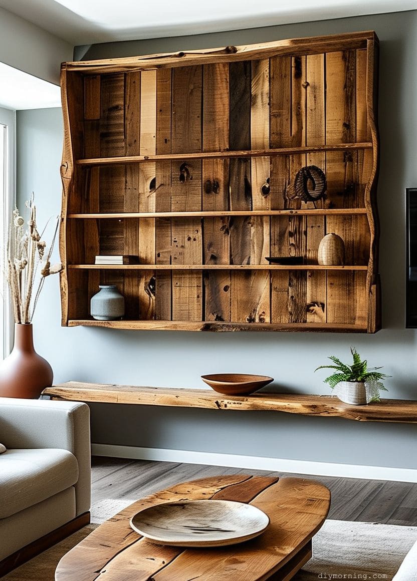 Picture of Reclaimed Wood Shelves: 50+ Stunning Ideas for Eco-Friendly Home Decor ...