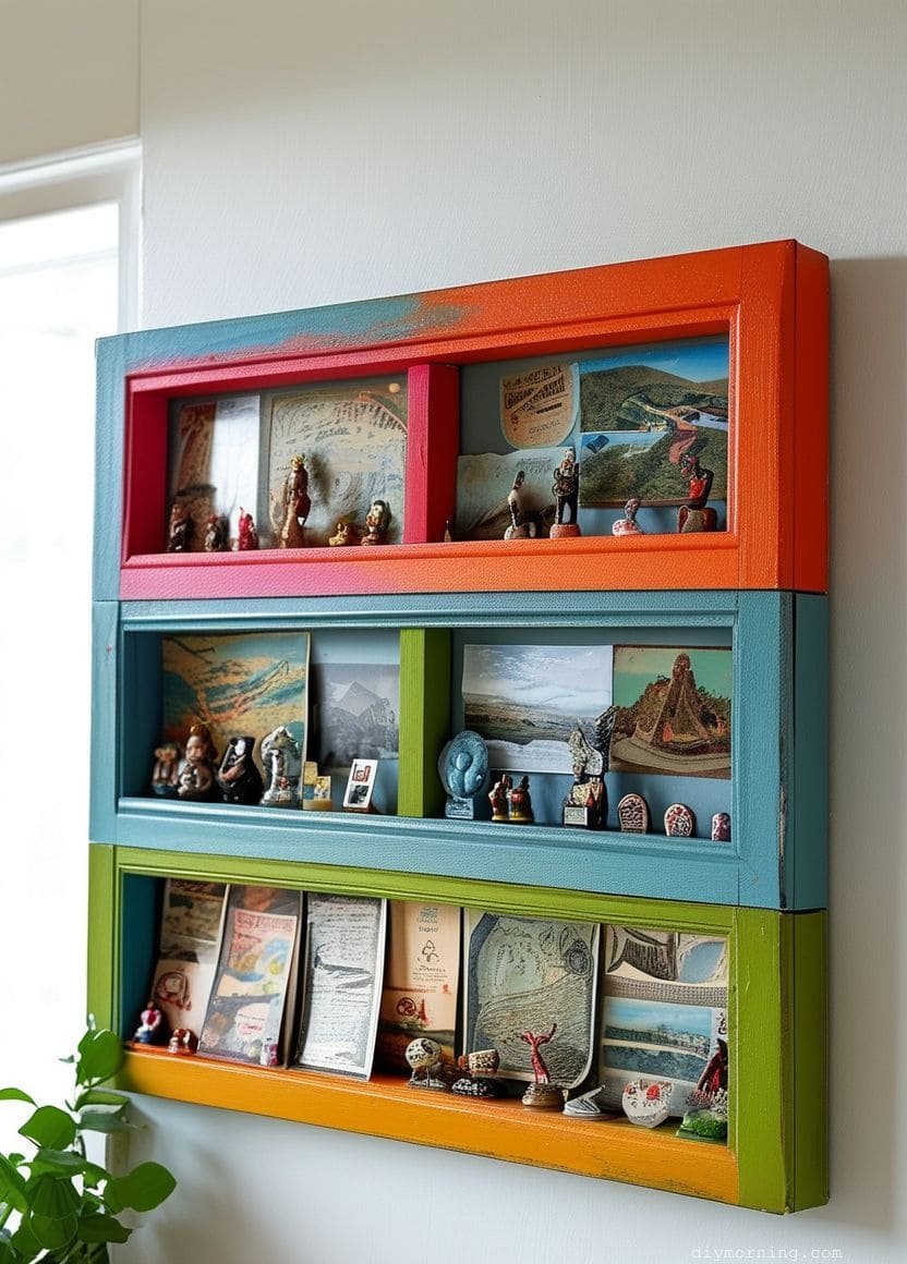 Photo inspiration: Picture Frame Wall Units Reference: 10 Creative Ways To Use Repurposed Window Frames As Wall