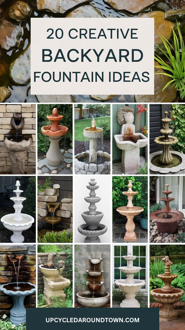 20 Creative Backyard Fountain Ideas to Transform Your Outdoor Space ...