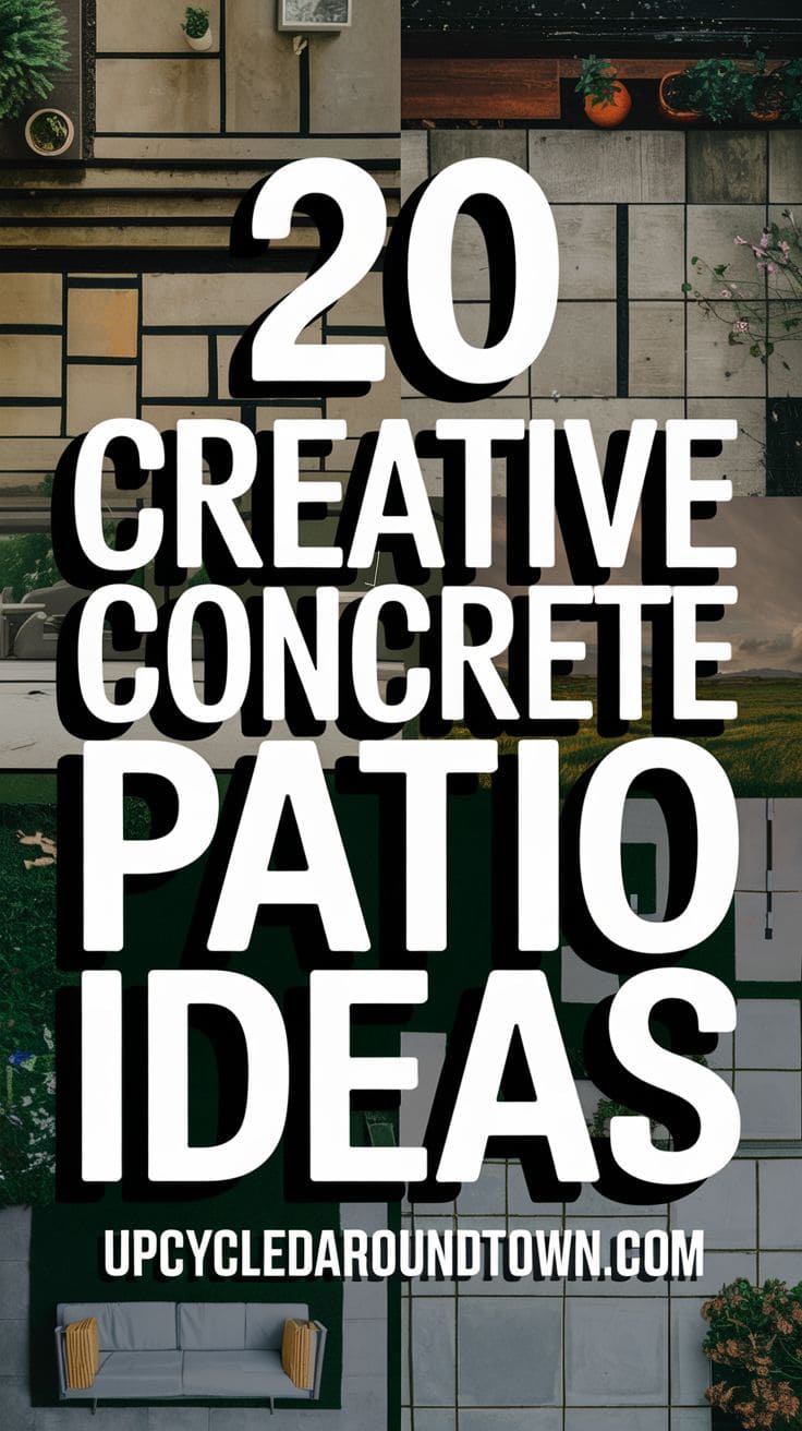 20 Creative Concrete Patio Ideas to Transform Your Backyard - Upcycled ...