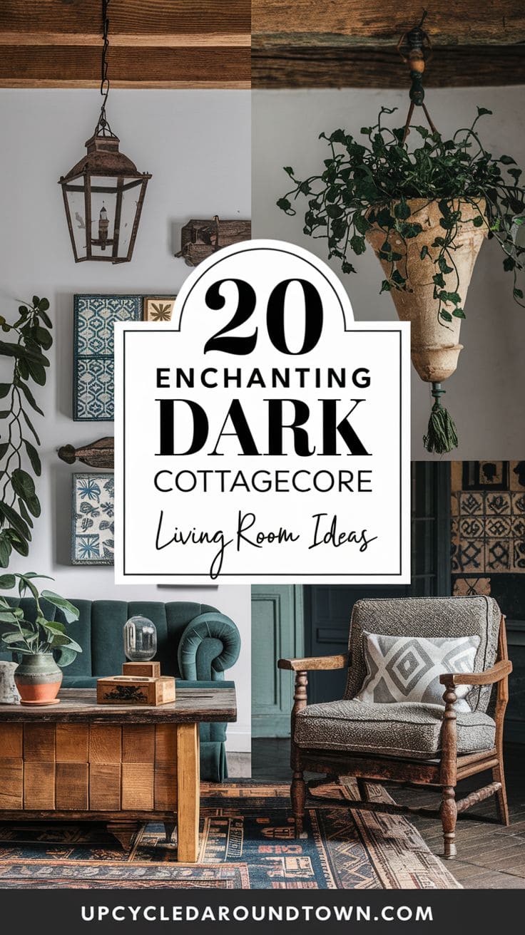 20 Enchanting Dark Cottagecore Living Room Ideas to Transform Your