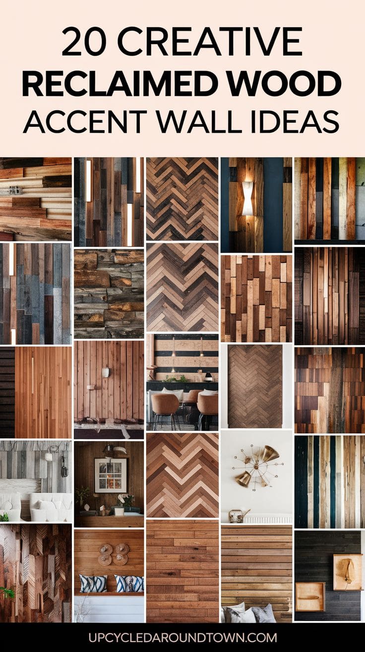 20 Creative Reclaimed Wood Accent Wall Ideas for Your Home - Upcycled ...