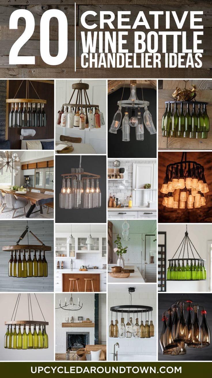 20 Creative Wine Bottle Chandelier Ideas to Elevate Your Home Decor ...