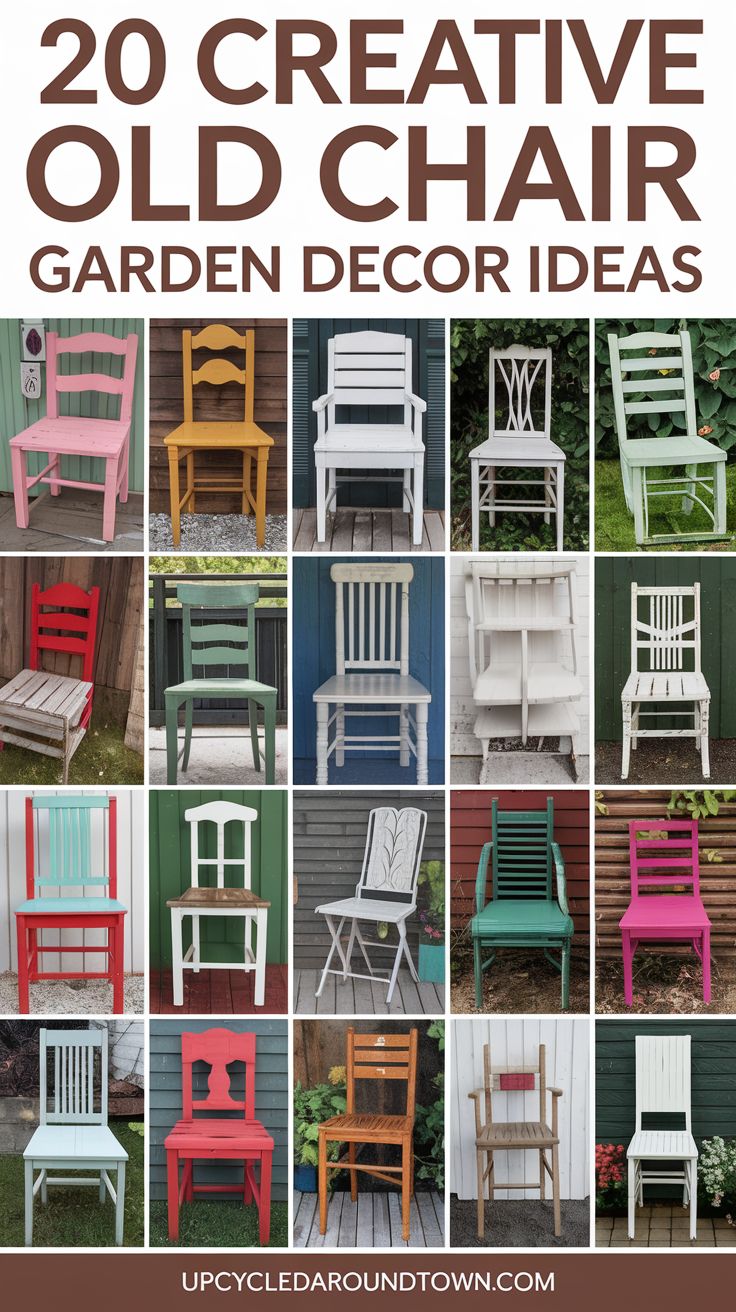 20 Creative Ways to Use Old Chairs as Garden Decor Upcycled Around Town