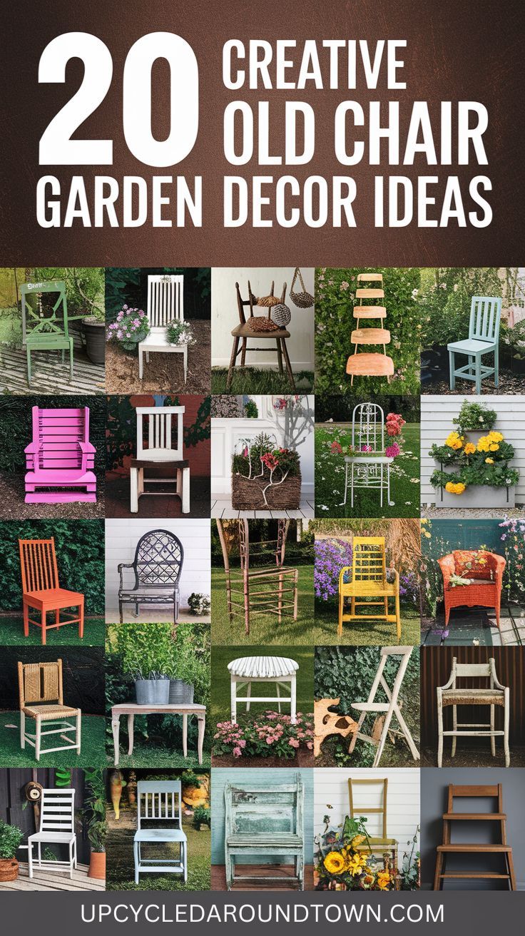 20 Creative Ways to Use Old Chairs as Garden Decor - Upcycled Around Town